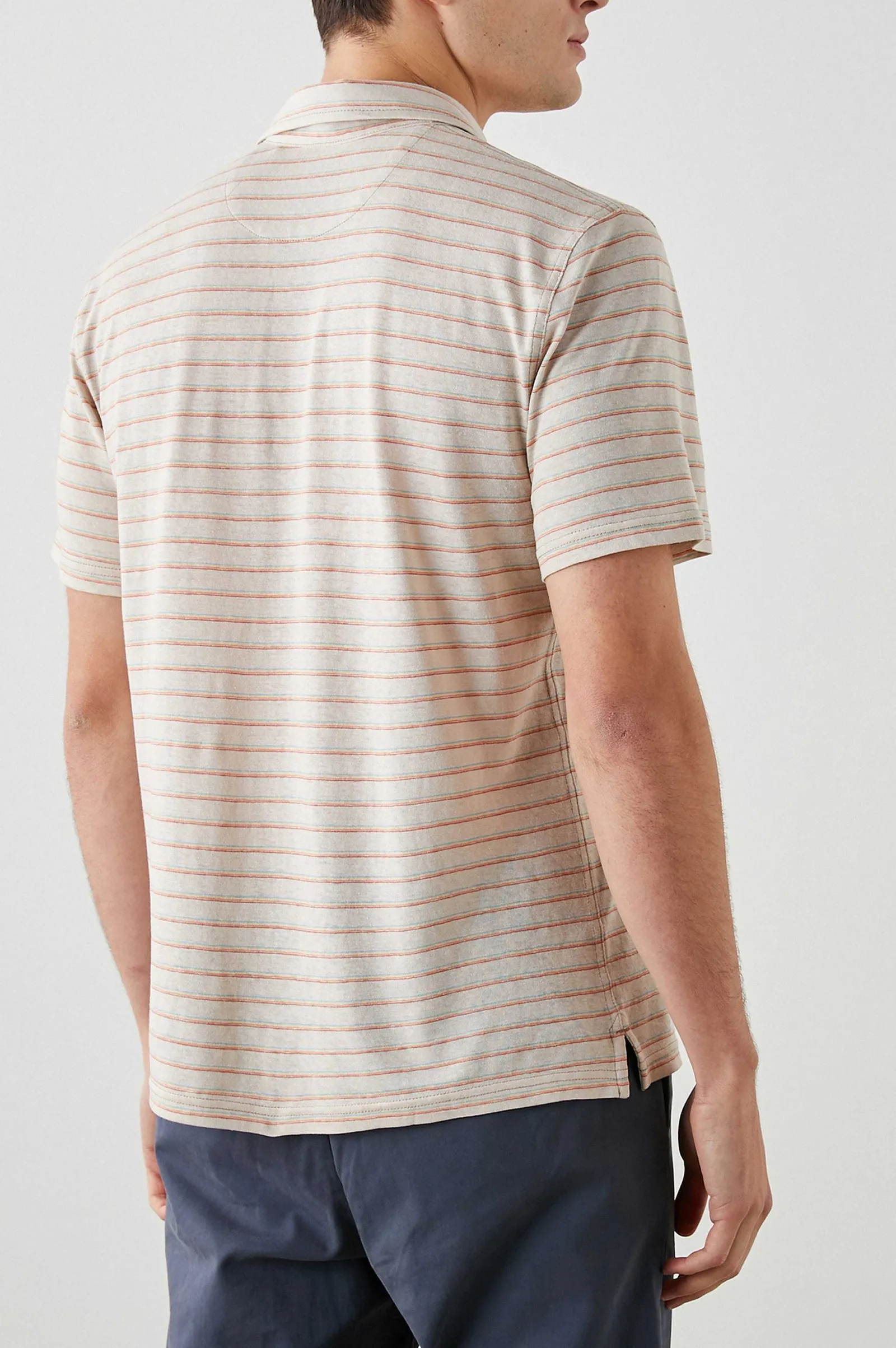 Heren Rails Napoli Poloshirt - Toulouse Zonsondergangstreep