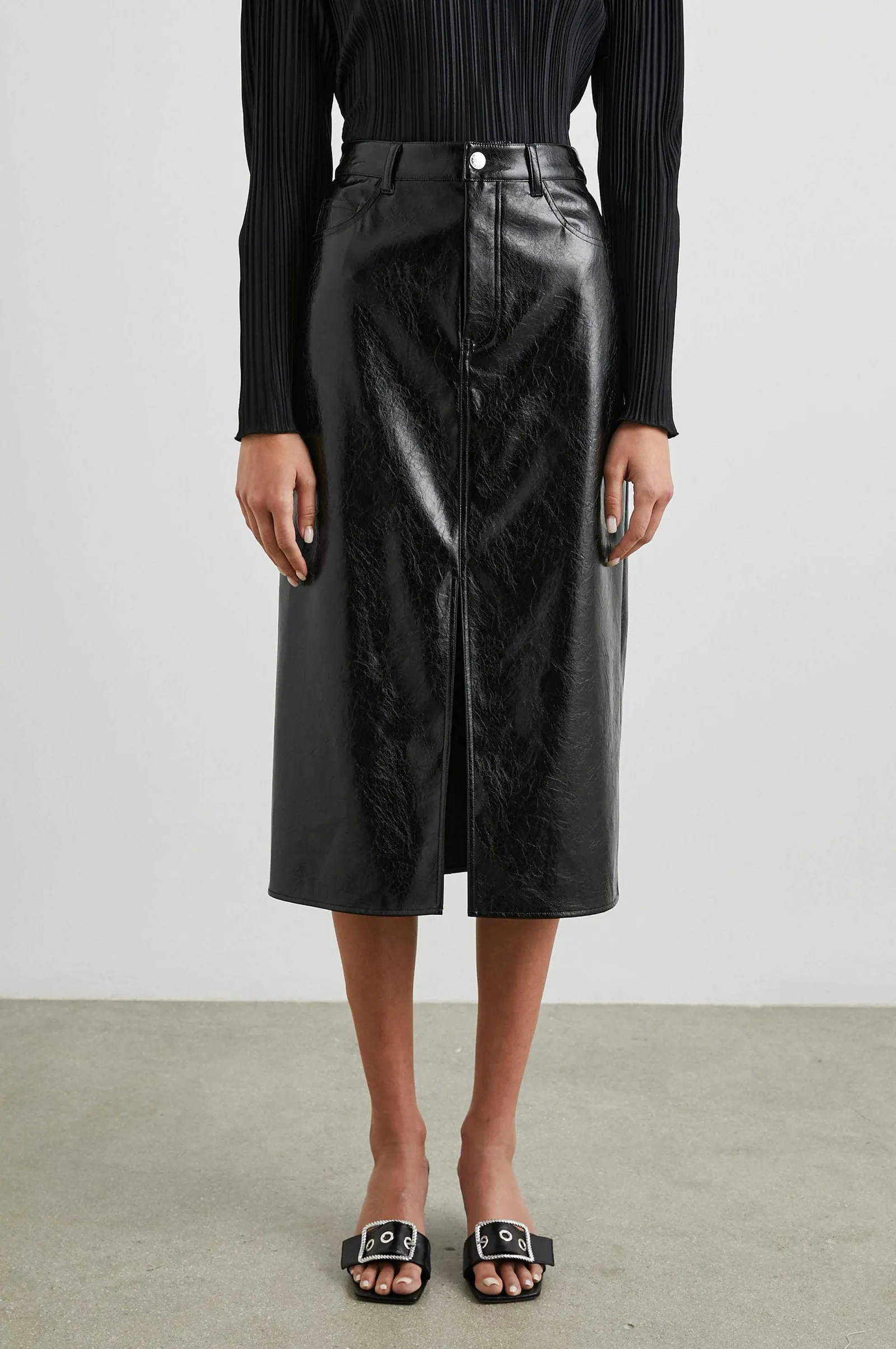Vrouwen Rails Norma Rok - Zwart Patent
