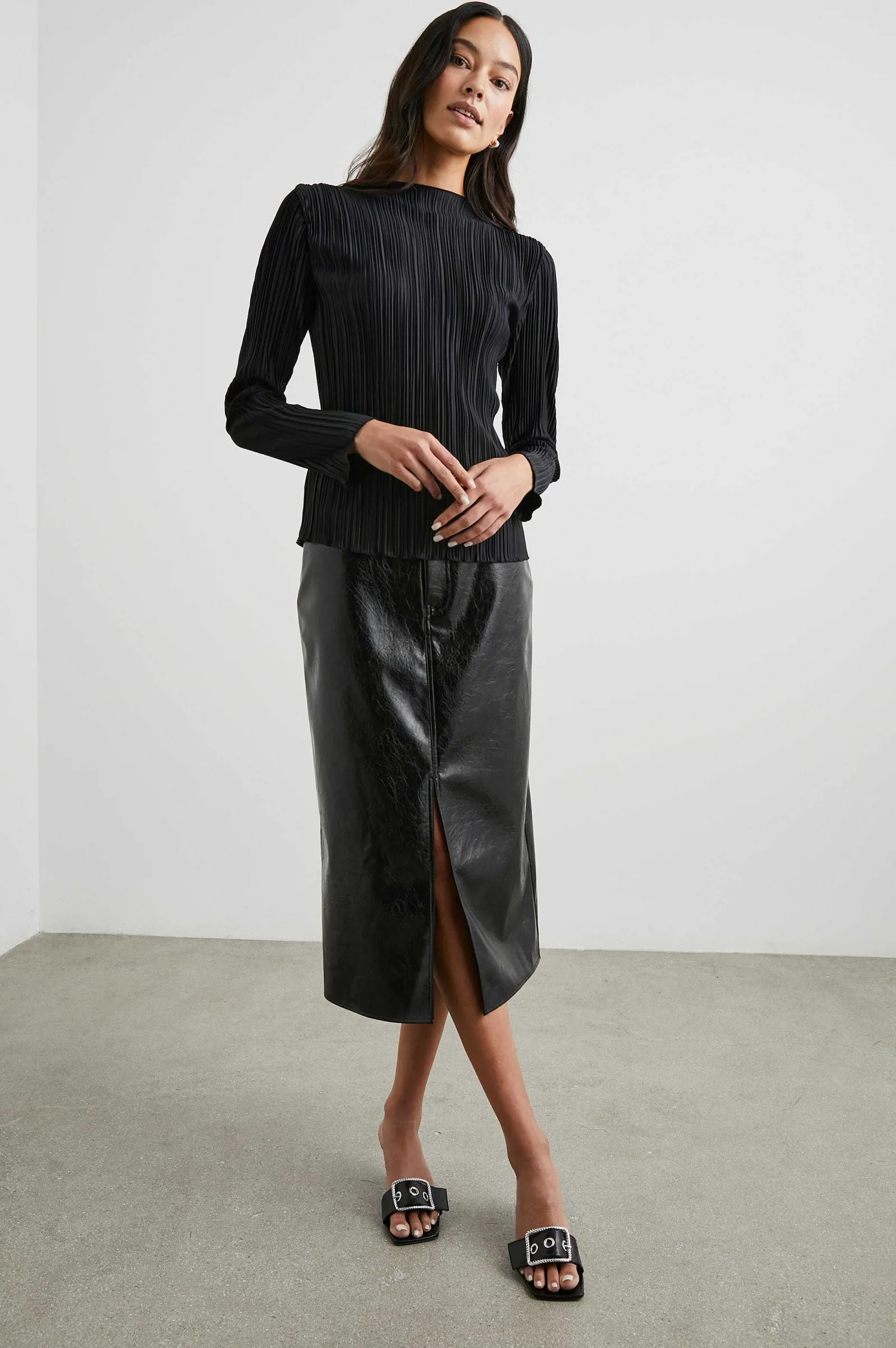 Vrouwen Rails Norma Rok - Zwart Patent