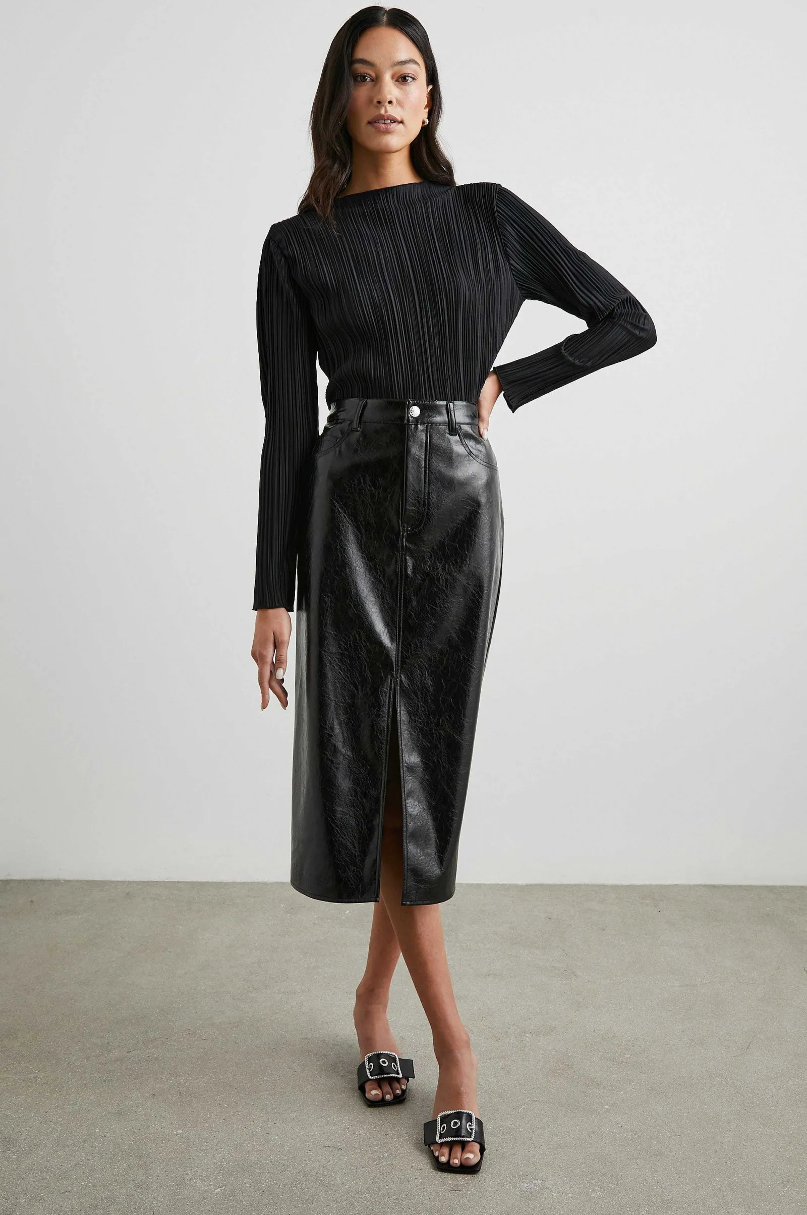 Vrouwen Rails Norma Rok - Zwart Patent