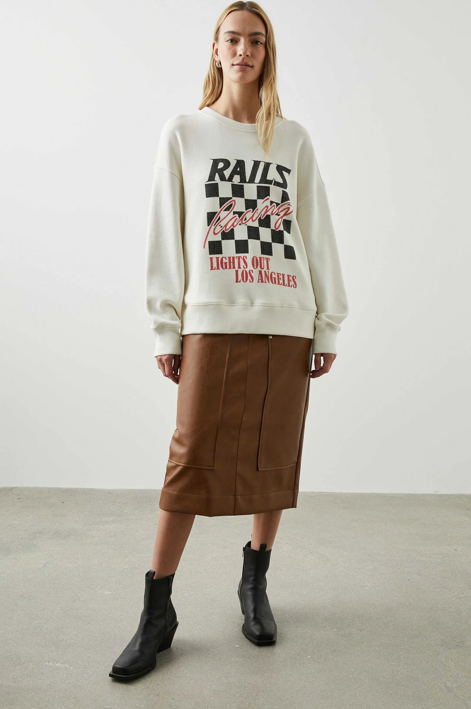 Vrouwen Rails Ontspannen Crew Sweatshirt - Ivoor Racing