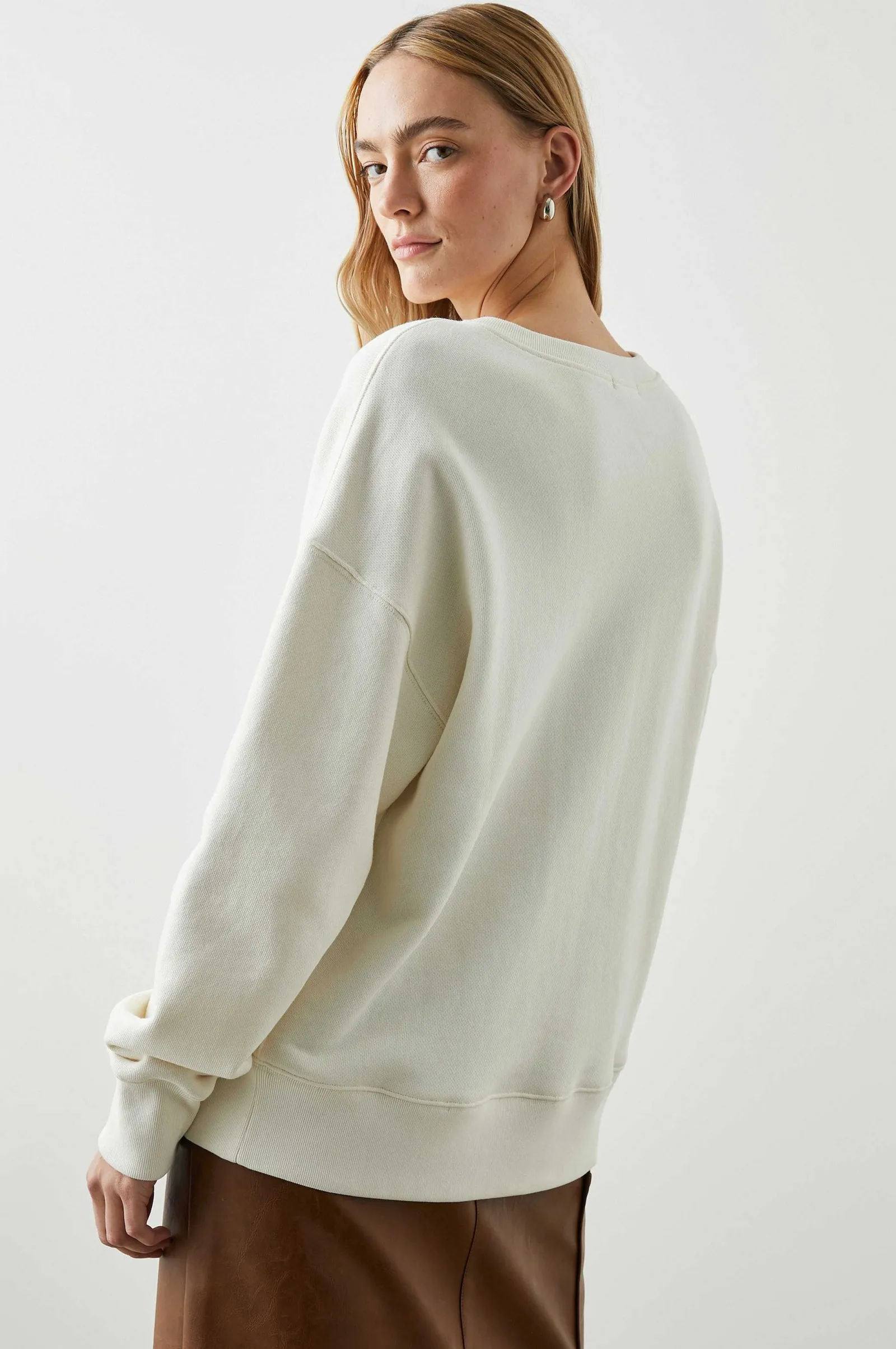 Vrouwen Rails Ontspannen Crew Sweatshirt - Ivoor Racing