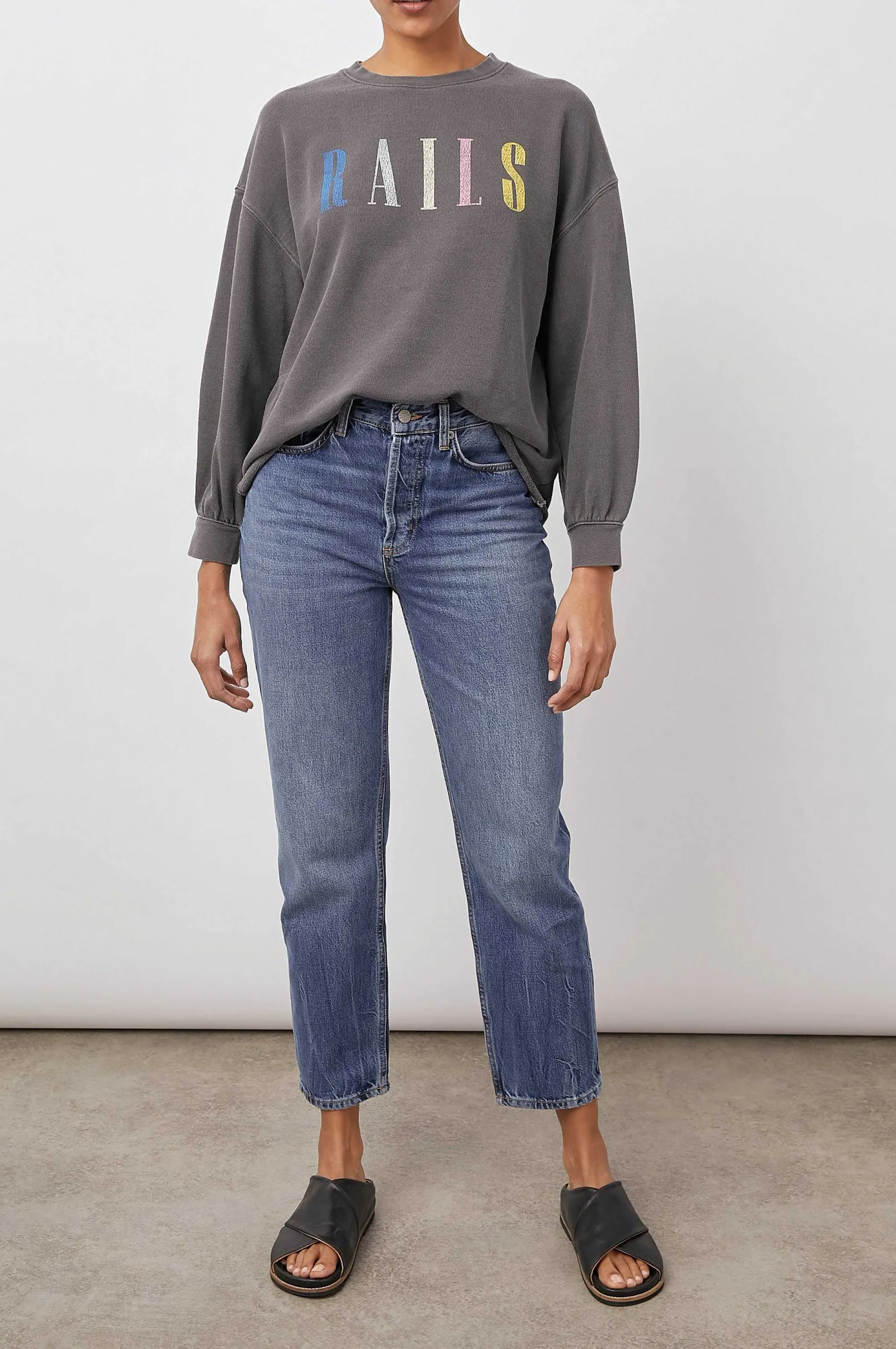 Vrouwen Rails Handtekening Sweatshirt - Vintage Zwart