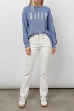 Vrouwen Rails Handtekening Sweatshirt - Gewassen Indigo