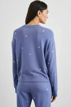 Vrouwen Rails Ramona Sweatshirt - Roze Binnenbandborduursel Van Binnenkanten Harten