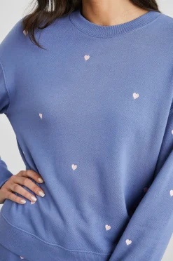 Vrouwen Rails Ramona Sweatshirt - Roze Binnenbandborduursel Van Binnenkanten Harten