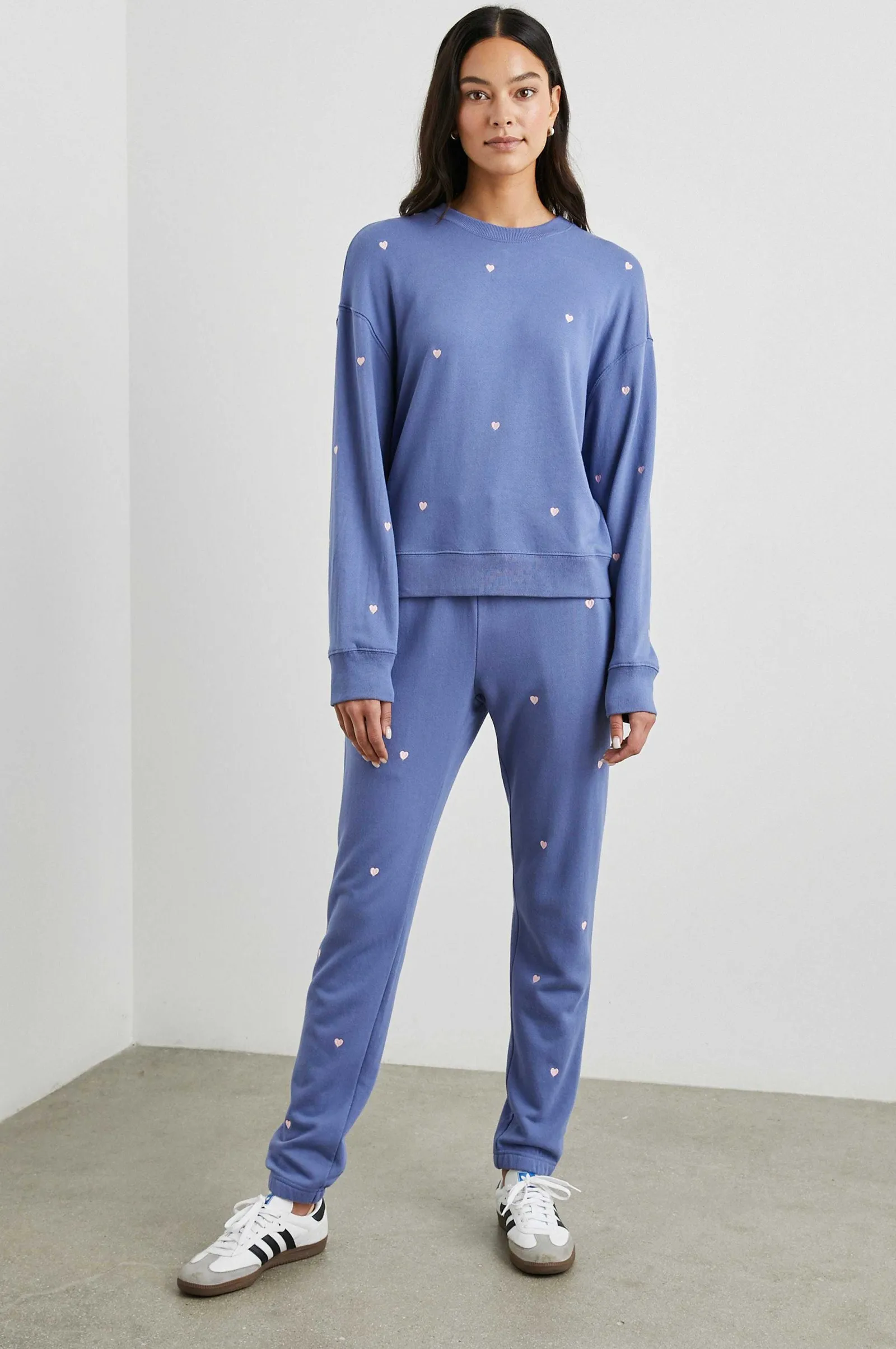 Vrouwen Rails Ramona Sweatshirt - Roze Binnenbandborduursel Van Binnenkanten Harten