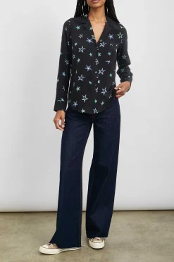 Vrouwen Rails Rebel Shirt - Zwarte Kosmische Sterren
