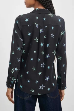 Vrouwen Rails Rebel Shirt - Zwarte Kosmische Sterren