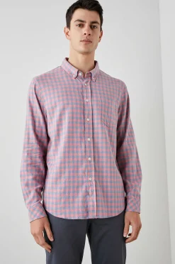 Heren Rails Reid Overhemd - Meloen Denim Melange