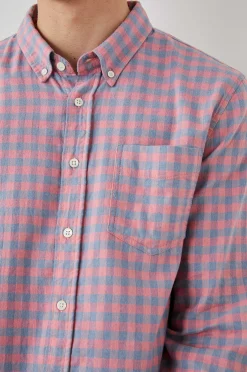 Heren Rails Reid Overhemd - Meloen Denim Melange