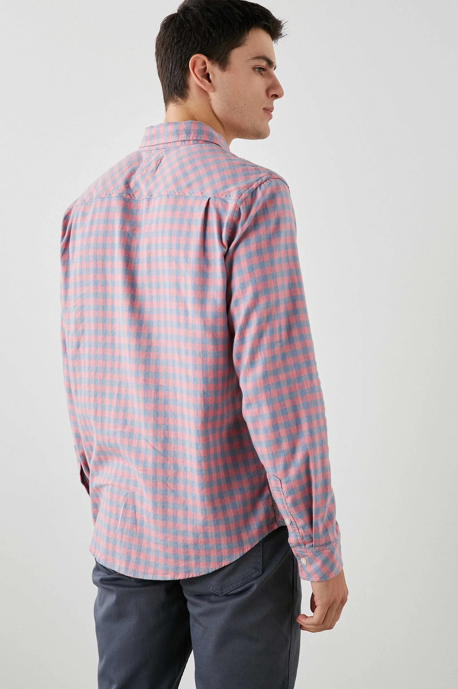Heren Rails Reid Overhemd - Meloen Denim Melange