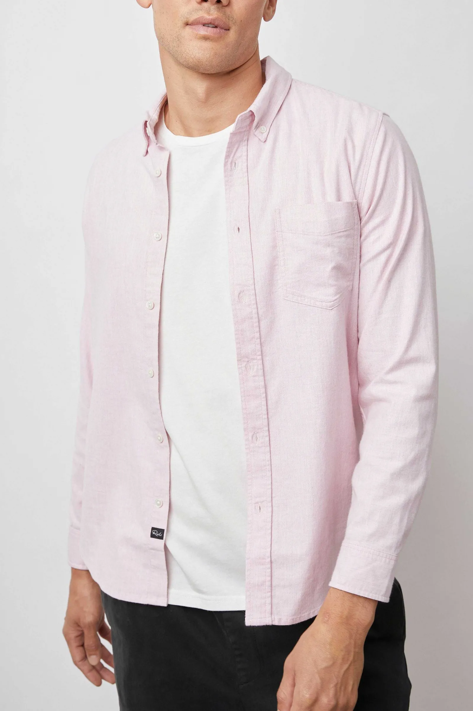 Heren Rails Reid Shirt - Koraal Heather Oxford