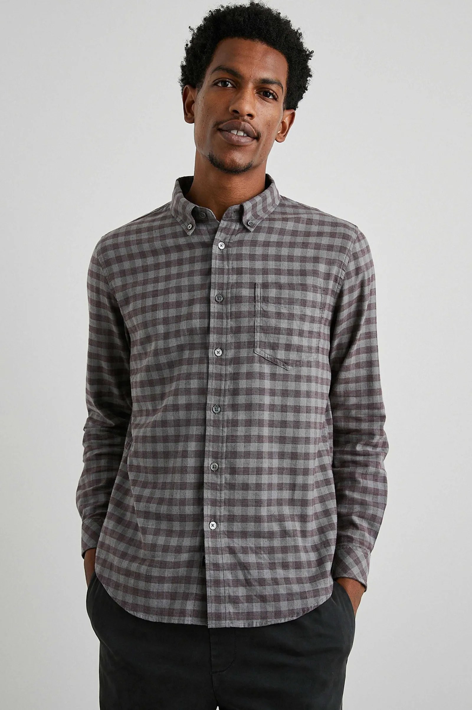 Heren Rails Reid Shirt - Lava Salie