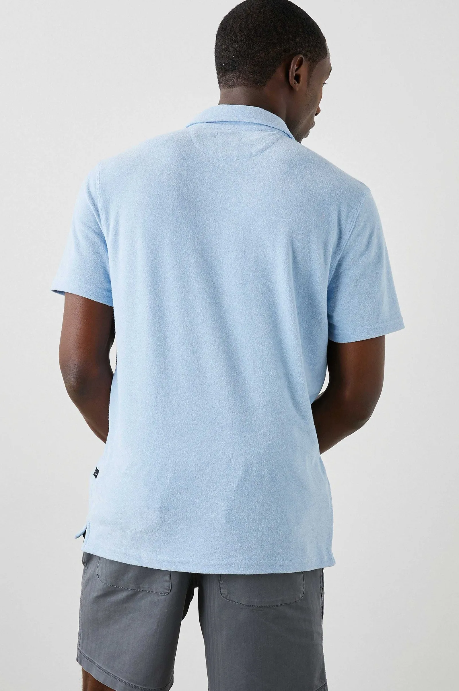 Heren Rails Rhen Poloshirt - Terry Chambray Blauw
