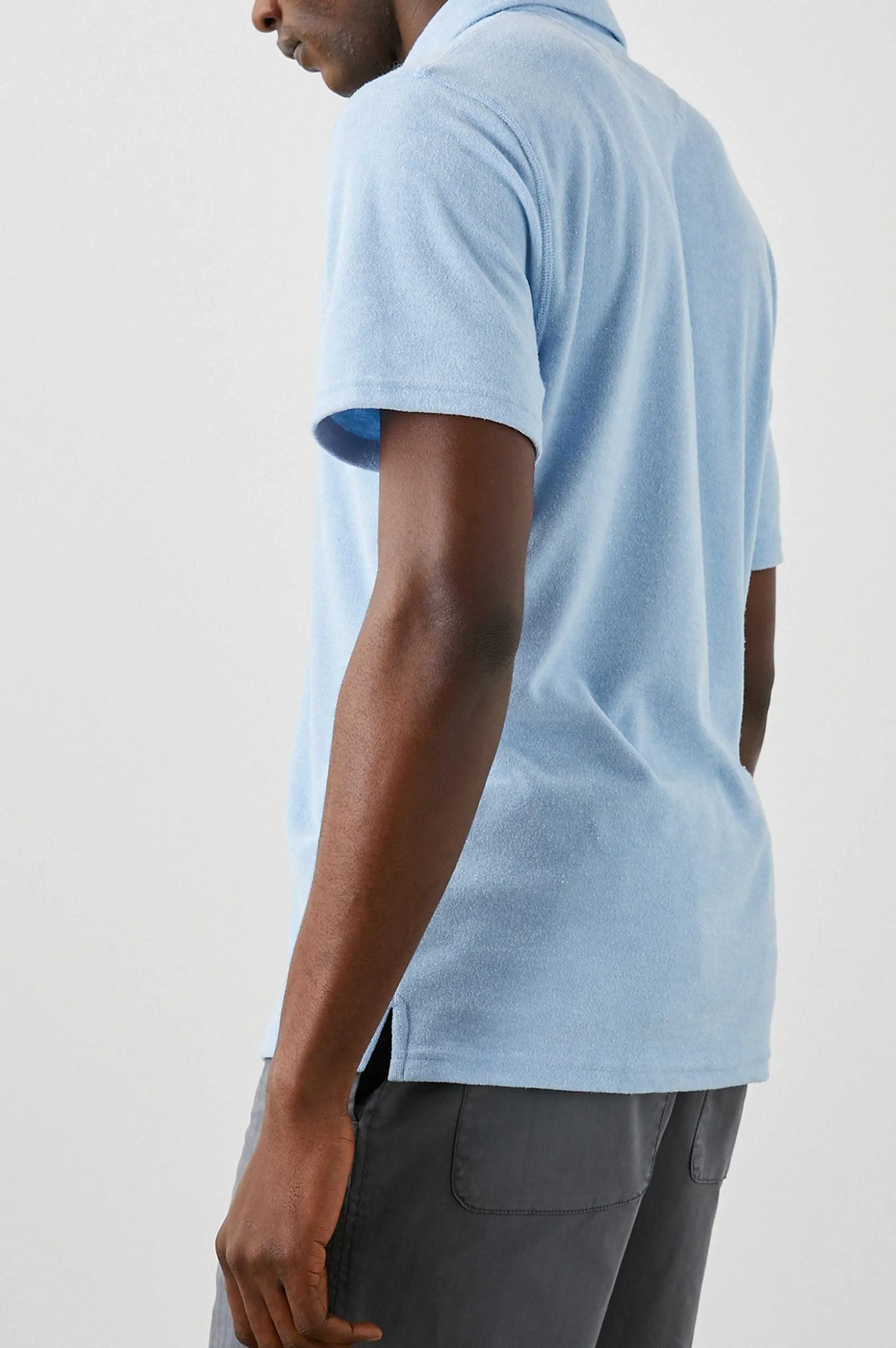 Heren Rails Rhen Poloshirt - Terry Chambray Blauw