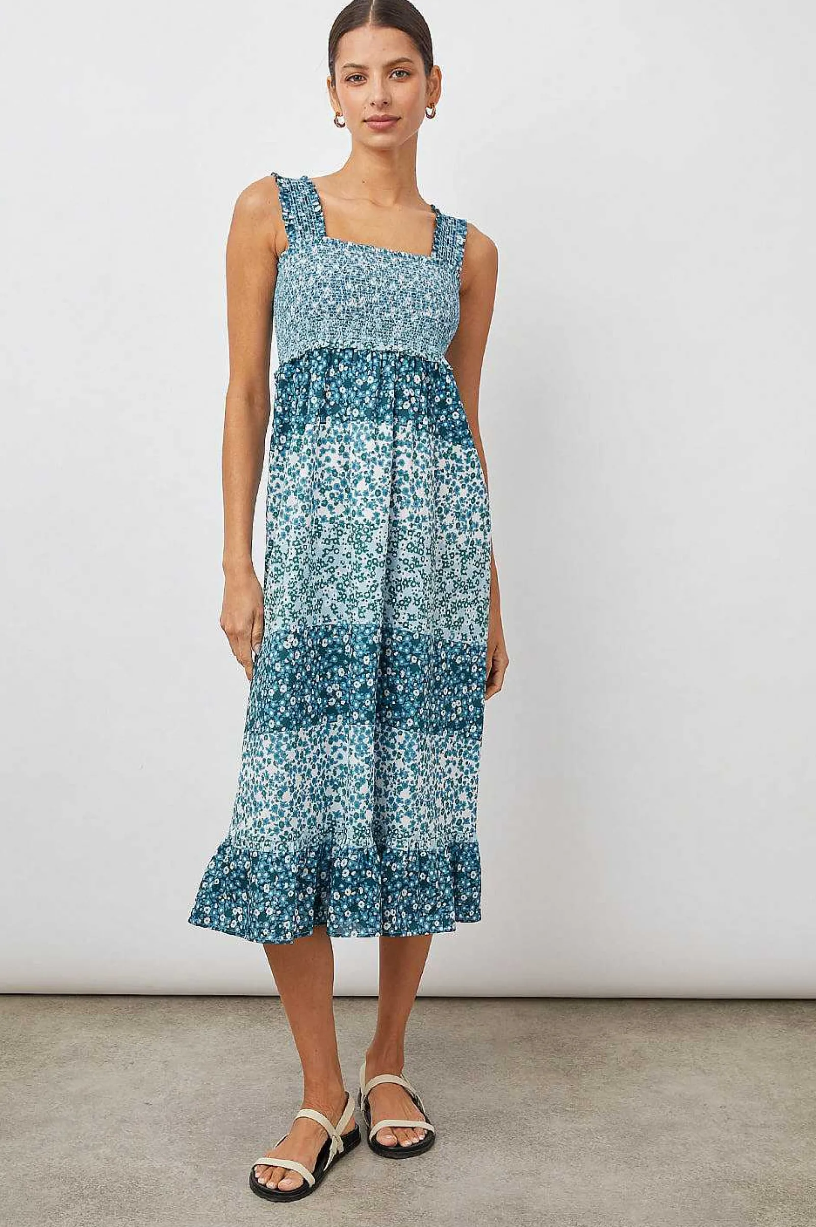 Vrouwen Rails Rumi Jurk - Gestreept Bloemen