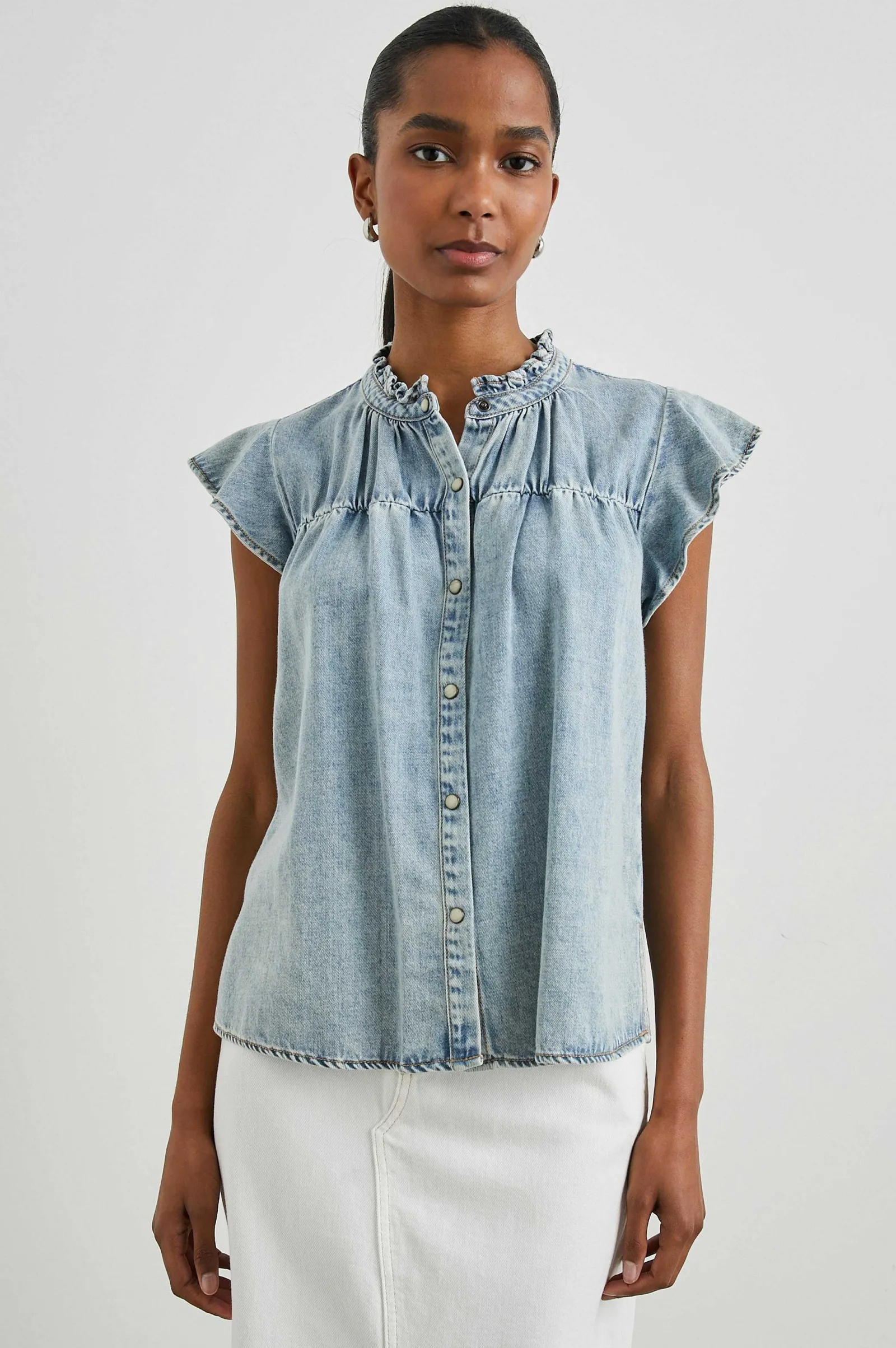 Vrouwen Rails Ruthie Top - Faded Indigo
