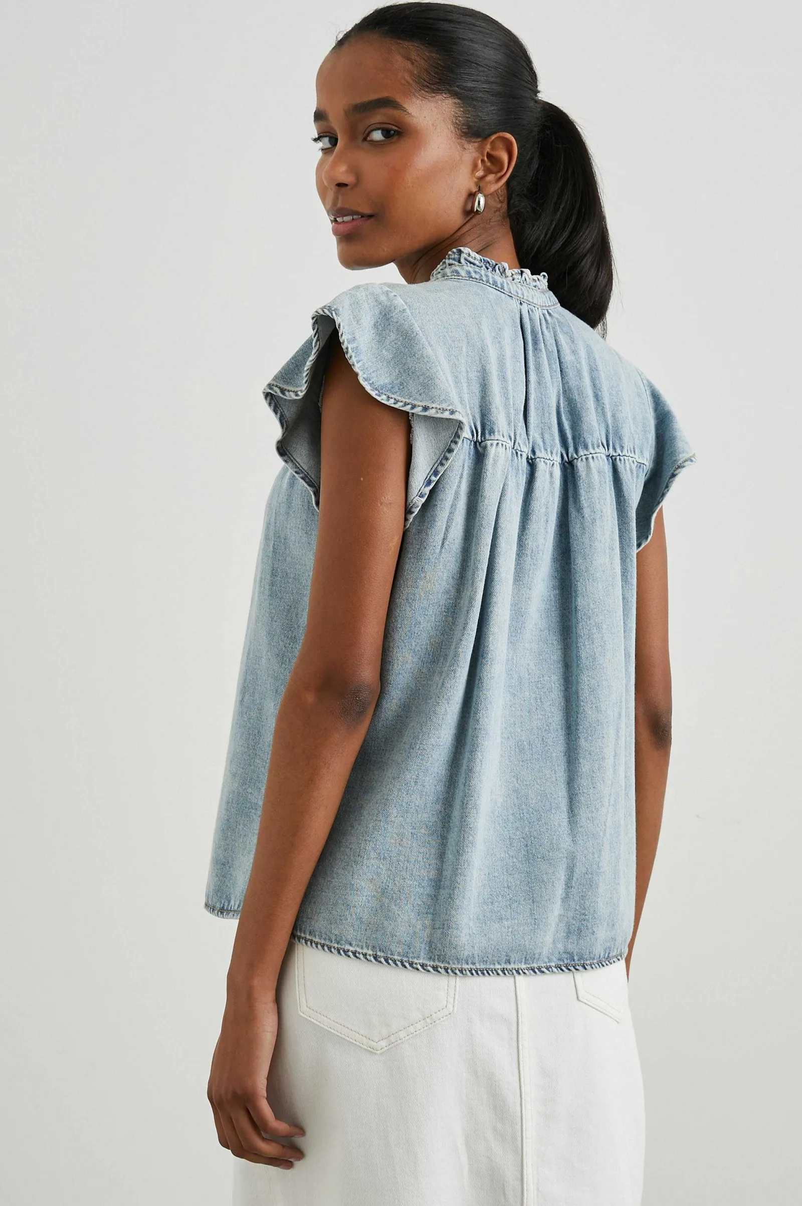 Vrouwen Rails Ruthie Top - Faded Indigo