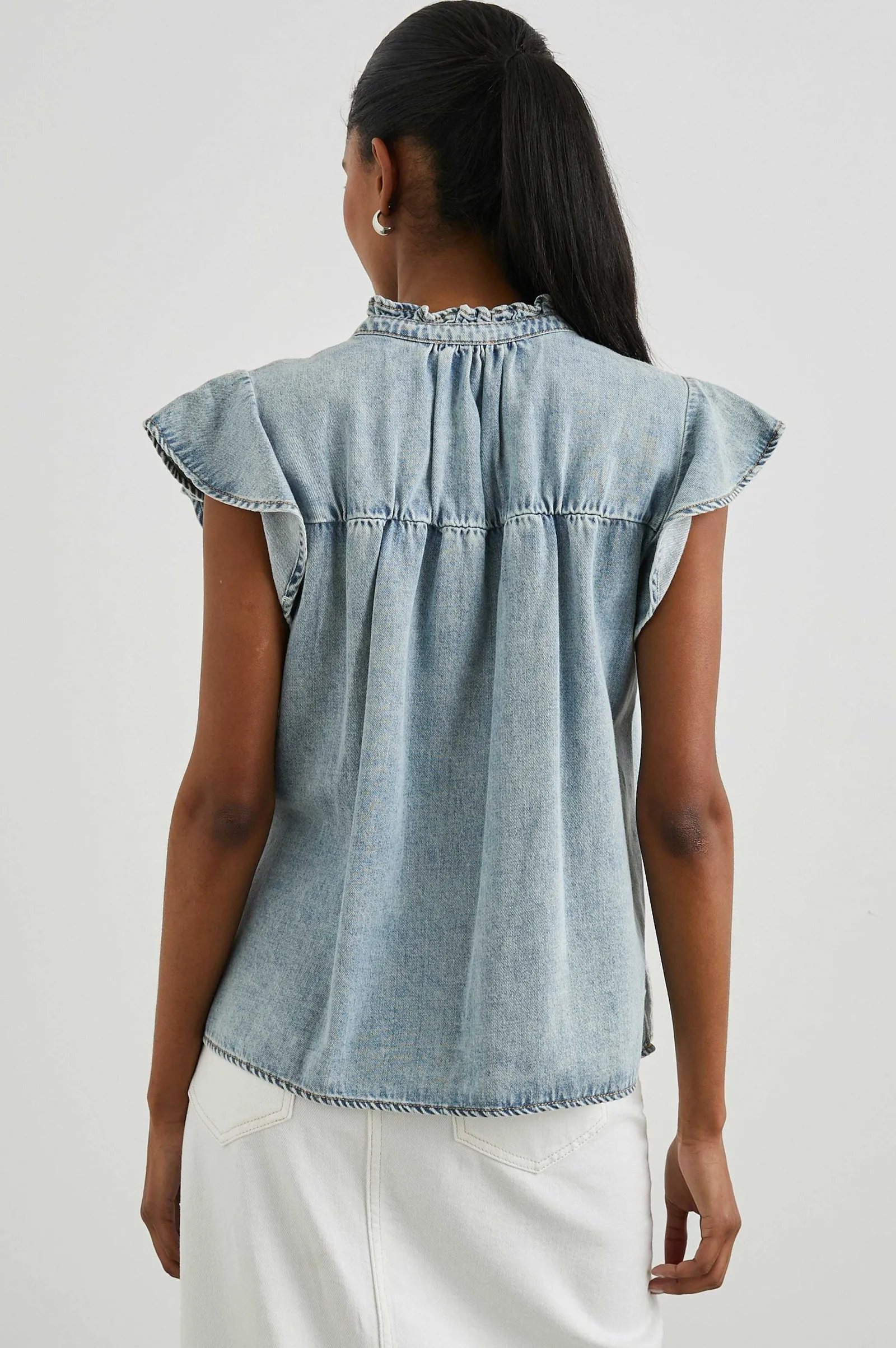 Vrouwen Rails Ruthie Top - Faded Indigo