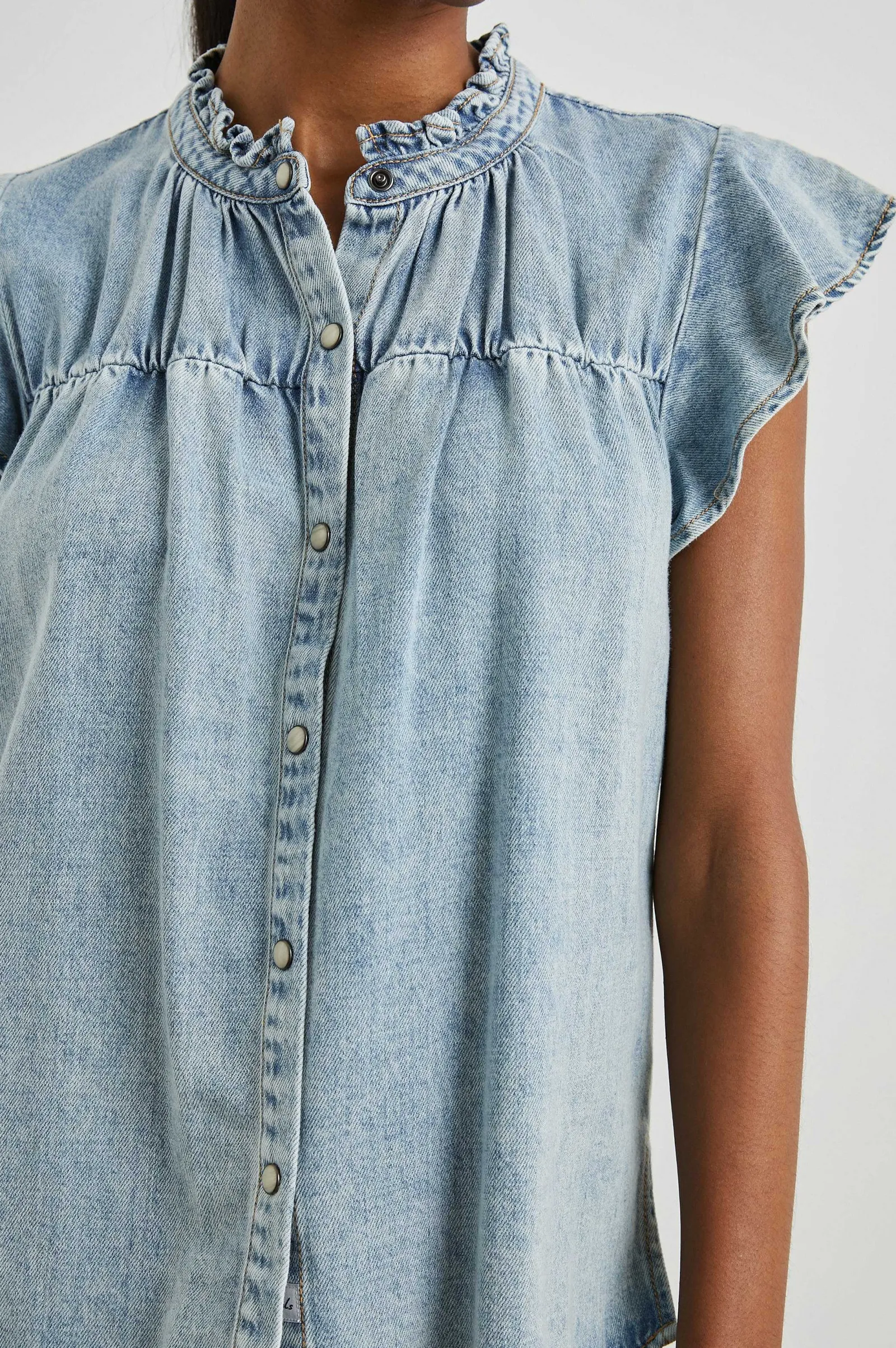 Vrouwen Rails Ruthie Top - Faded Indigo