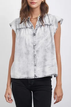 Vrouwen Rails Ruthie Top - Houtskool Cloud Wash