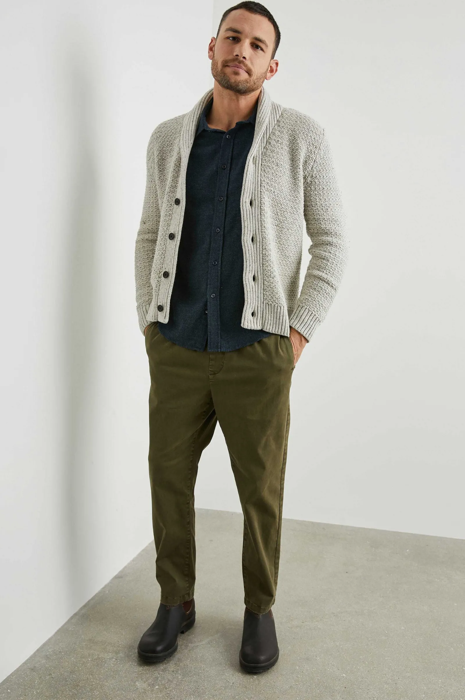 Heren Rails Shepley Vest - Natuurlijke Haver