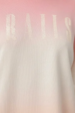 Vrouwen Rails Signature Sweatshirt & Kingston-Set - Roze Perzik Dip-Dye