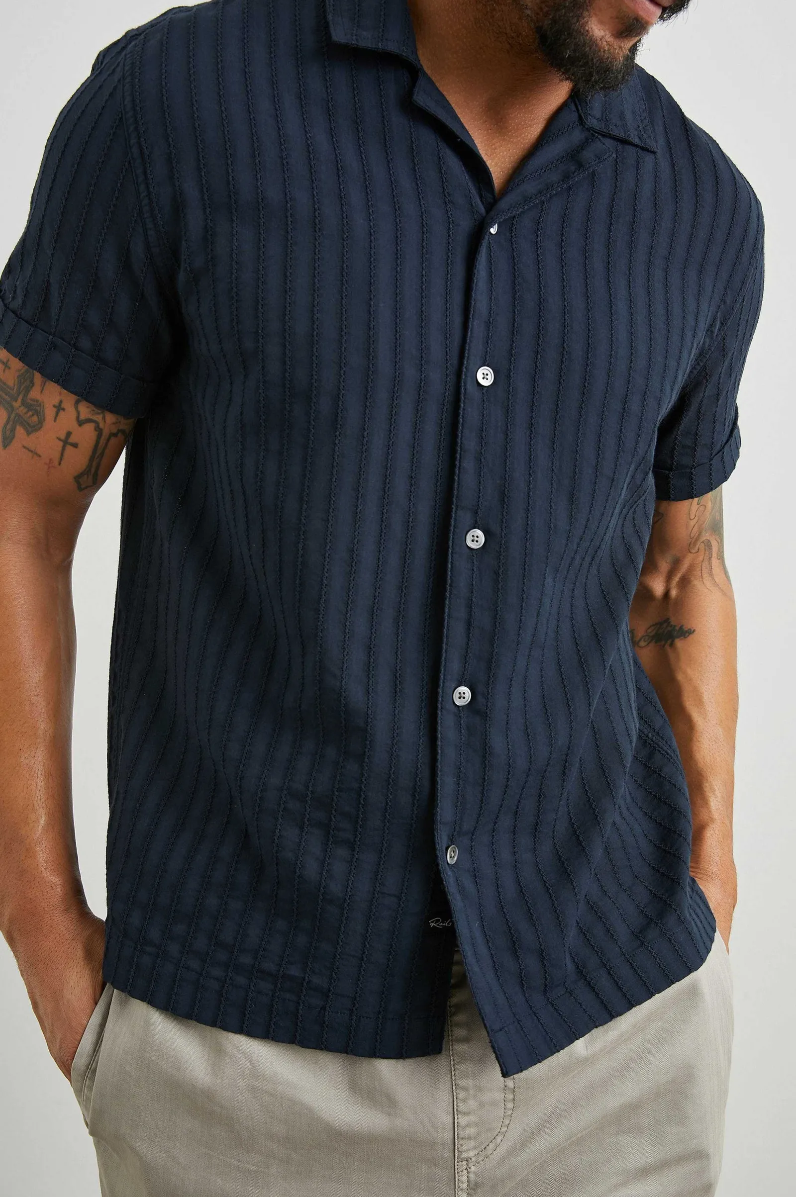 Heren Rails Sinclair Overhemd - Diep Water