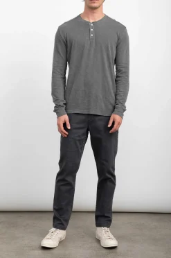 Heren Rails Skhi Henley - Gewassen Zwart
