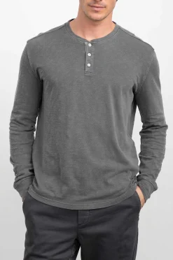 Heren Rails Skhi Henley - Gewassen Zwart