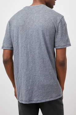 Heren Rails Skipper T-Shirt - Blauw Melange