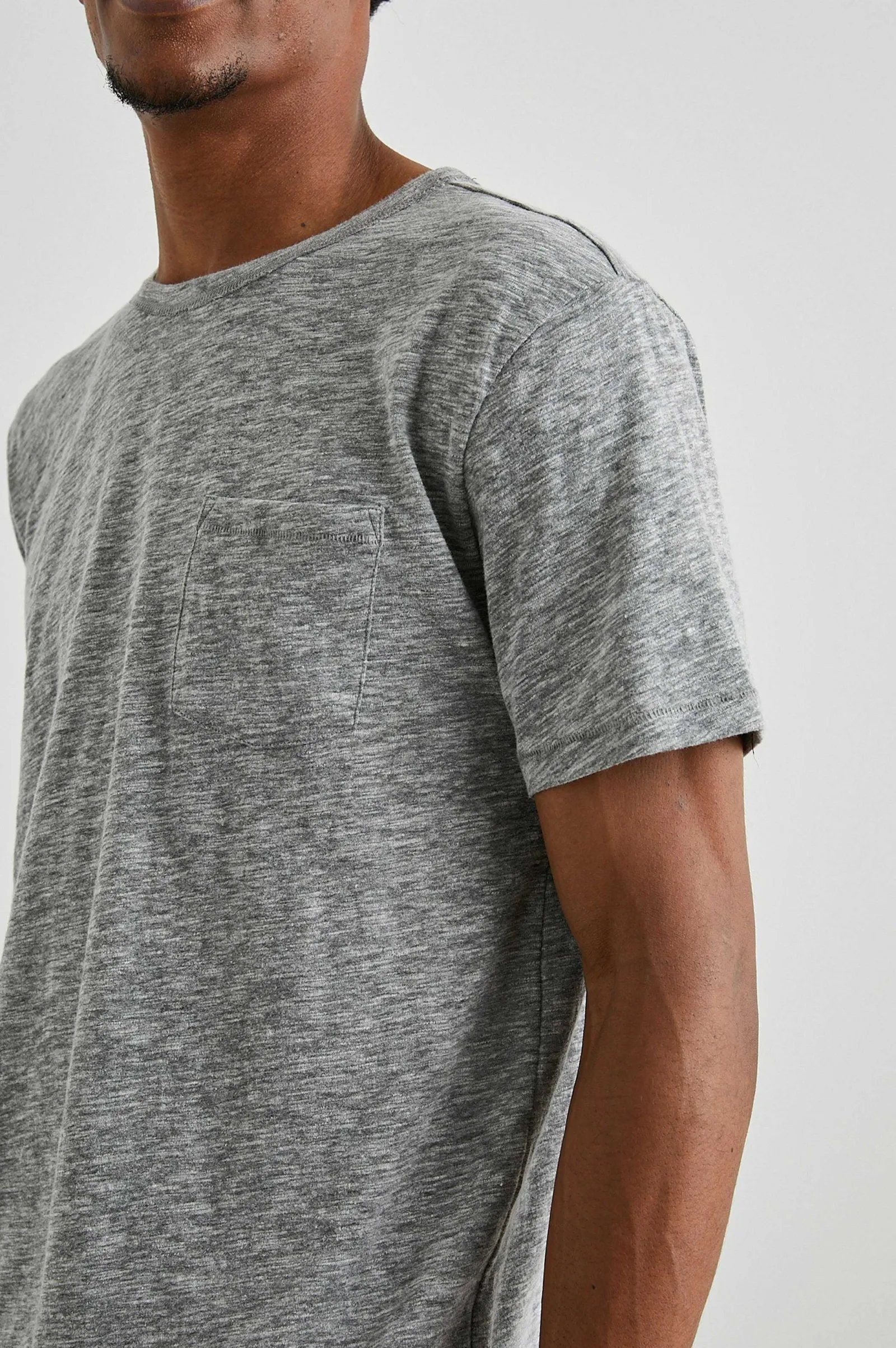 Heren Rails Skipper T-Shirt - Heide Grijs