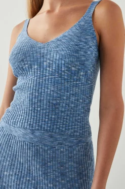 Vrouwen Rails Sky Top - Blauwe Multi Ruimteverf