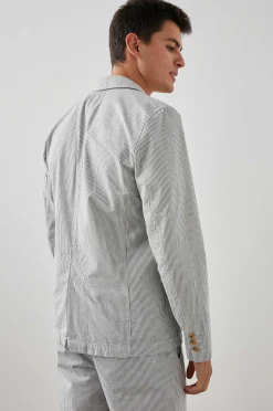 Heren Rails Sorrento Blazer - Marine Seersucker