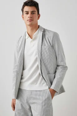 Heren Rails Sorrento Blazer - Marine Seersucker
