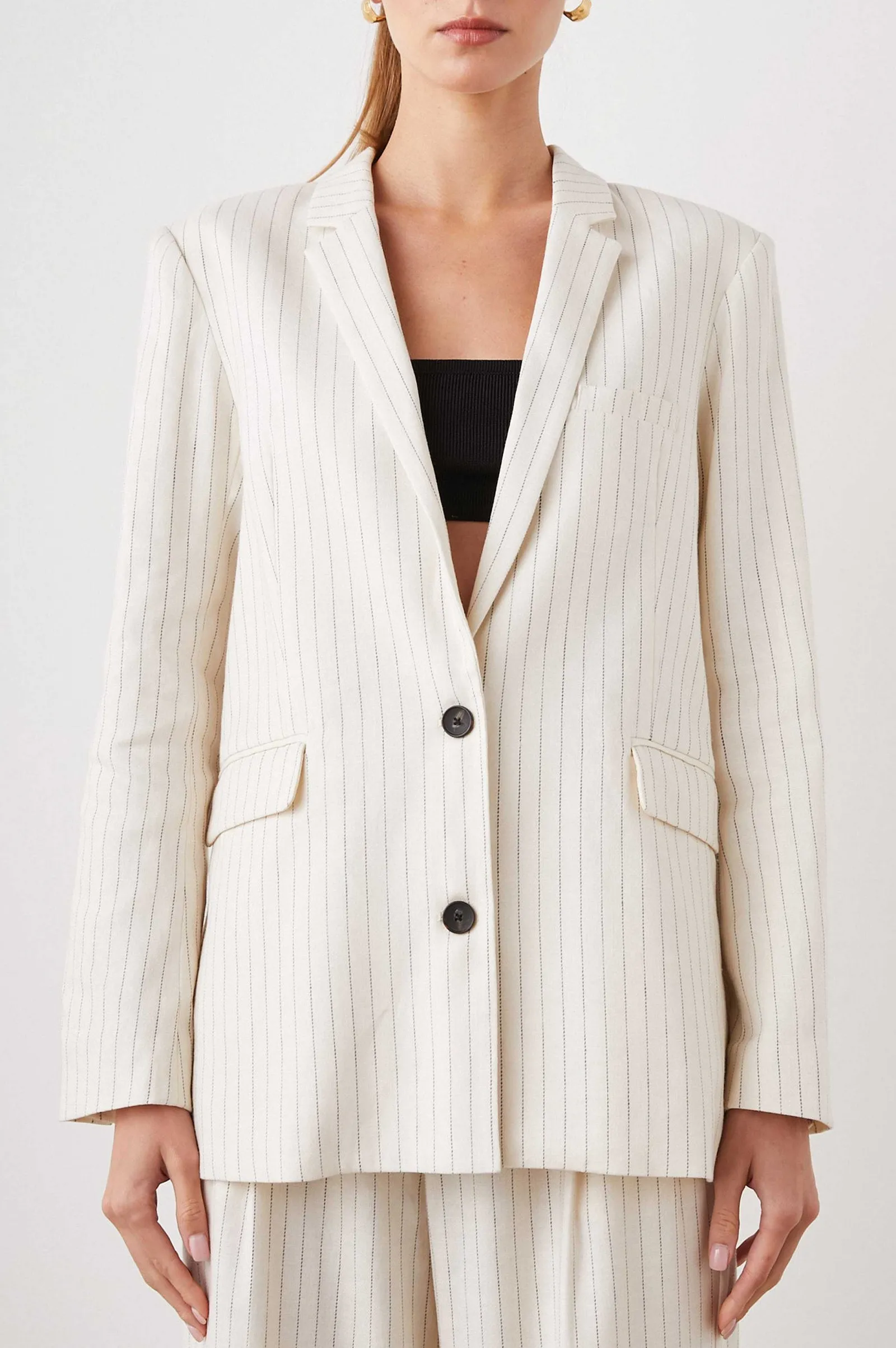 Vrouwen Rails Stanton Blazer - Ivoor Krijtstreep