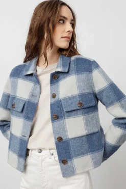 Vrouwen Rails Steffi Jas - Blauwe Buffel Ruit