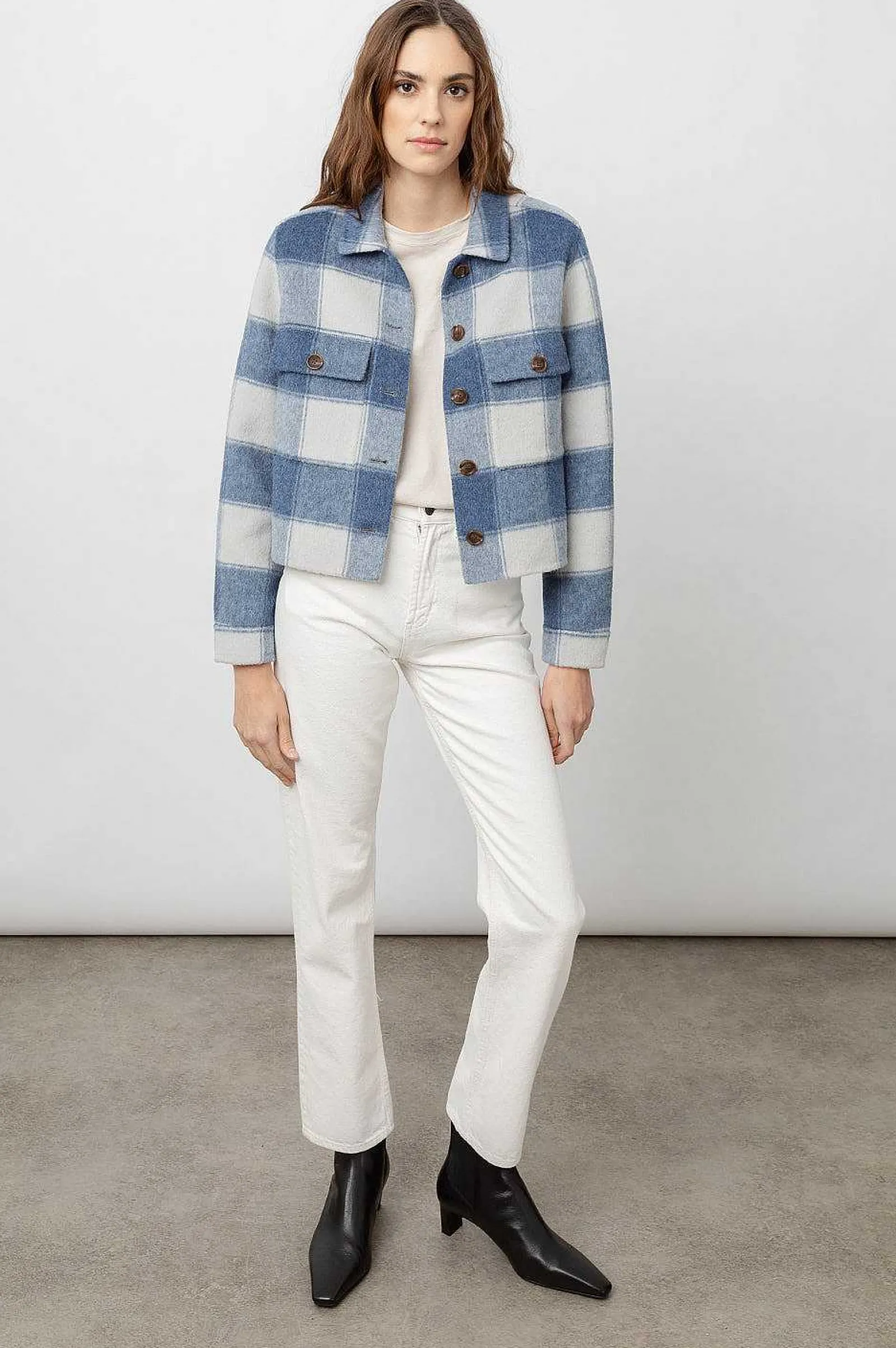Vrouwen Rails Steffi Jas - Blauwe Buffel Ruit