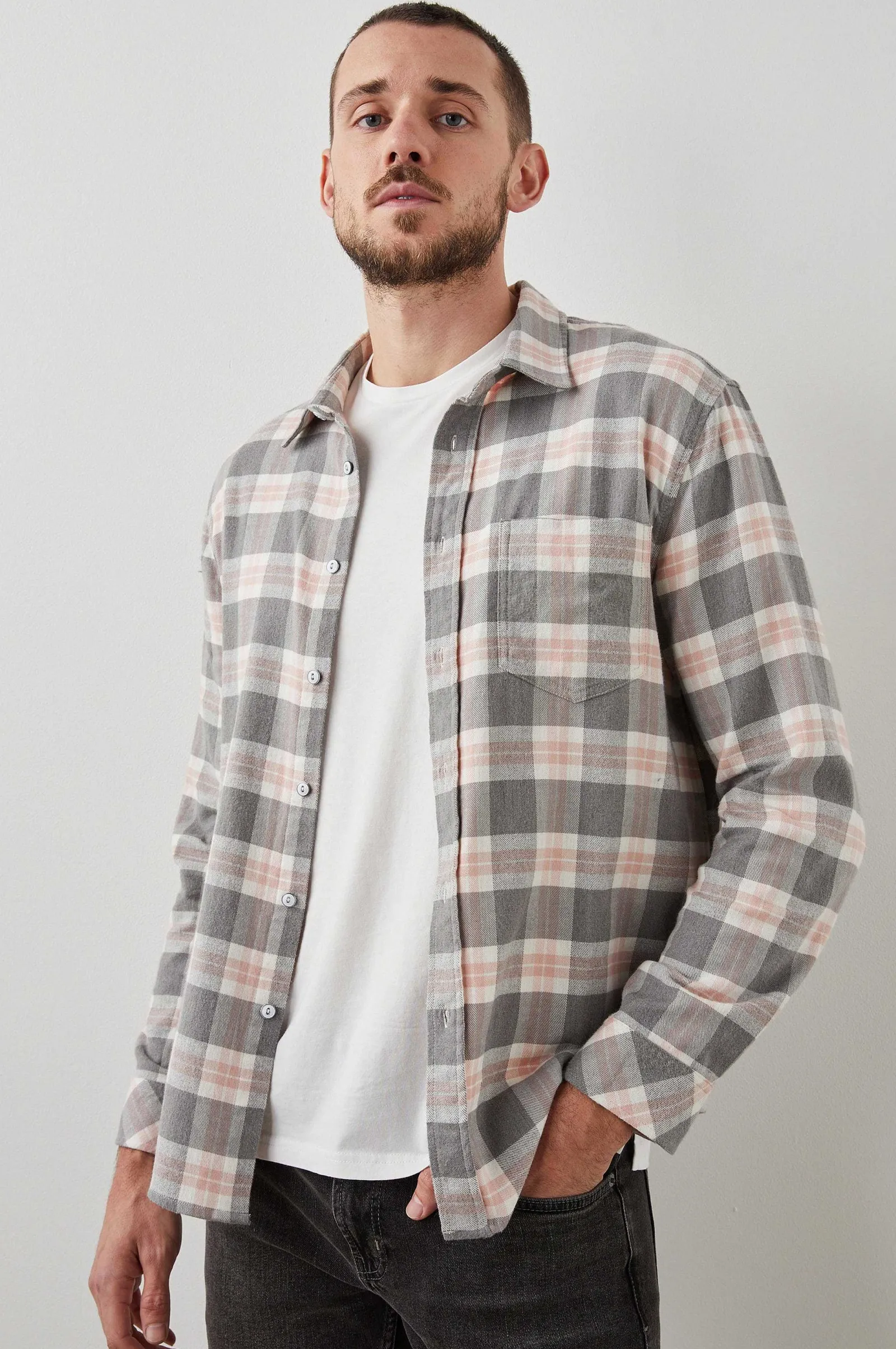 Heren Rails Sussex Shirt - Houtskool Heather Garnal