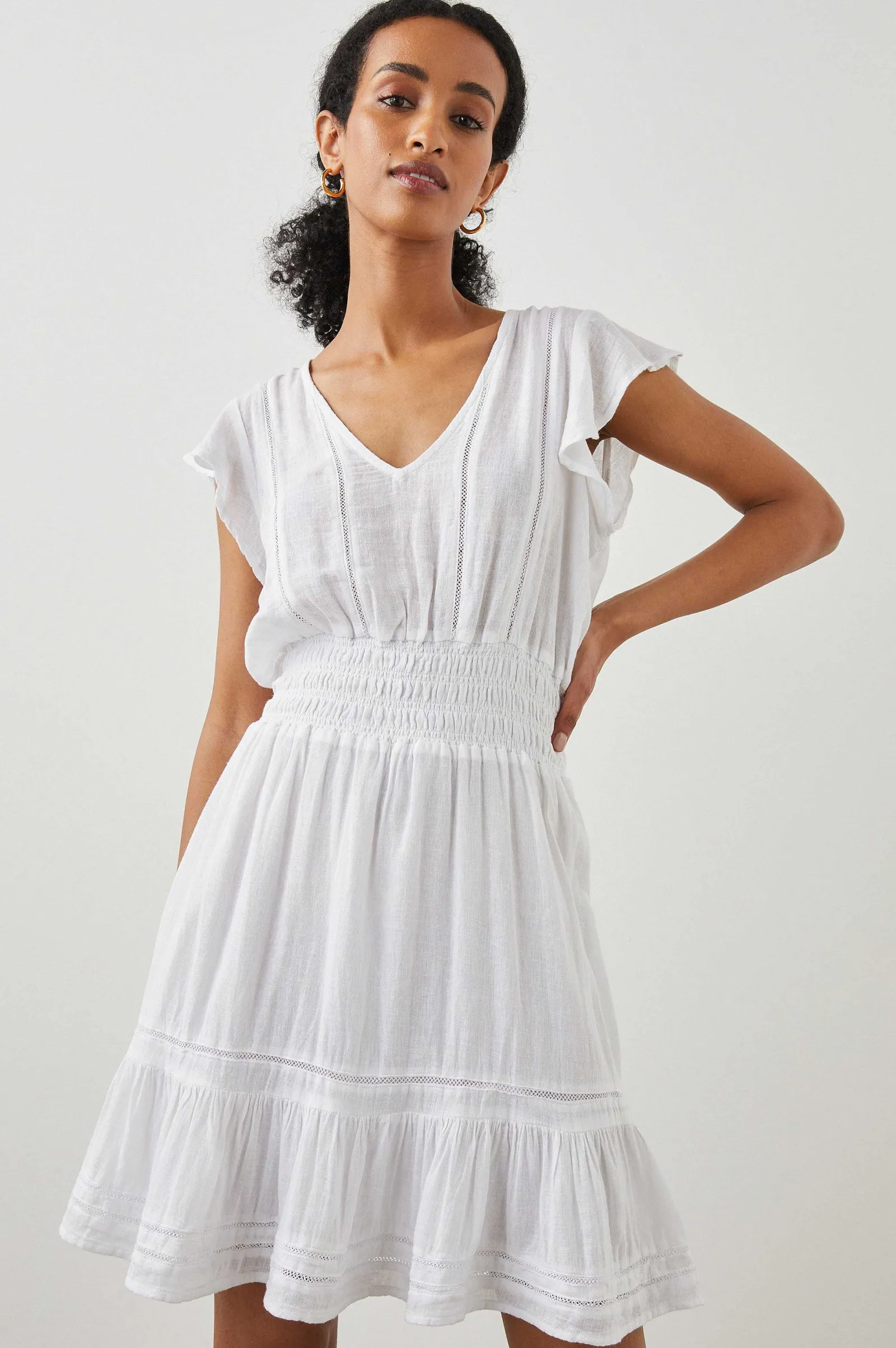 Vrouwen Rails Tara Jurk - Wit Kant Detail