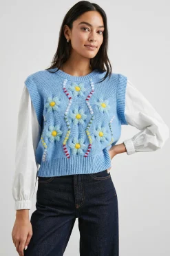 Vrouwen Rails Tess Trui - Blauwe Kabelmaderjes