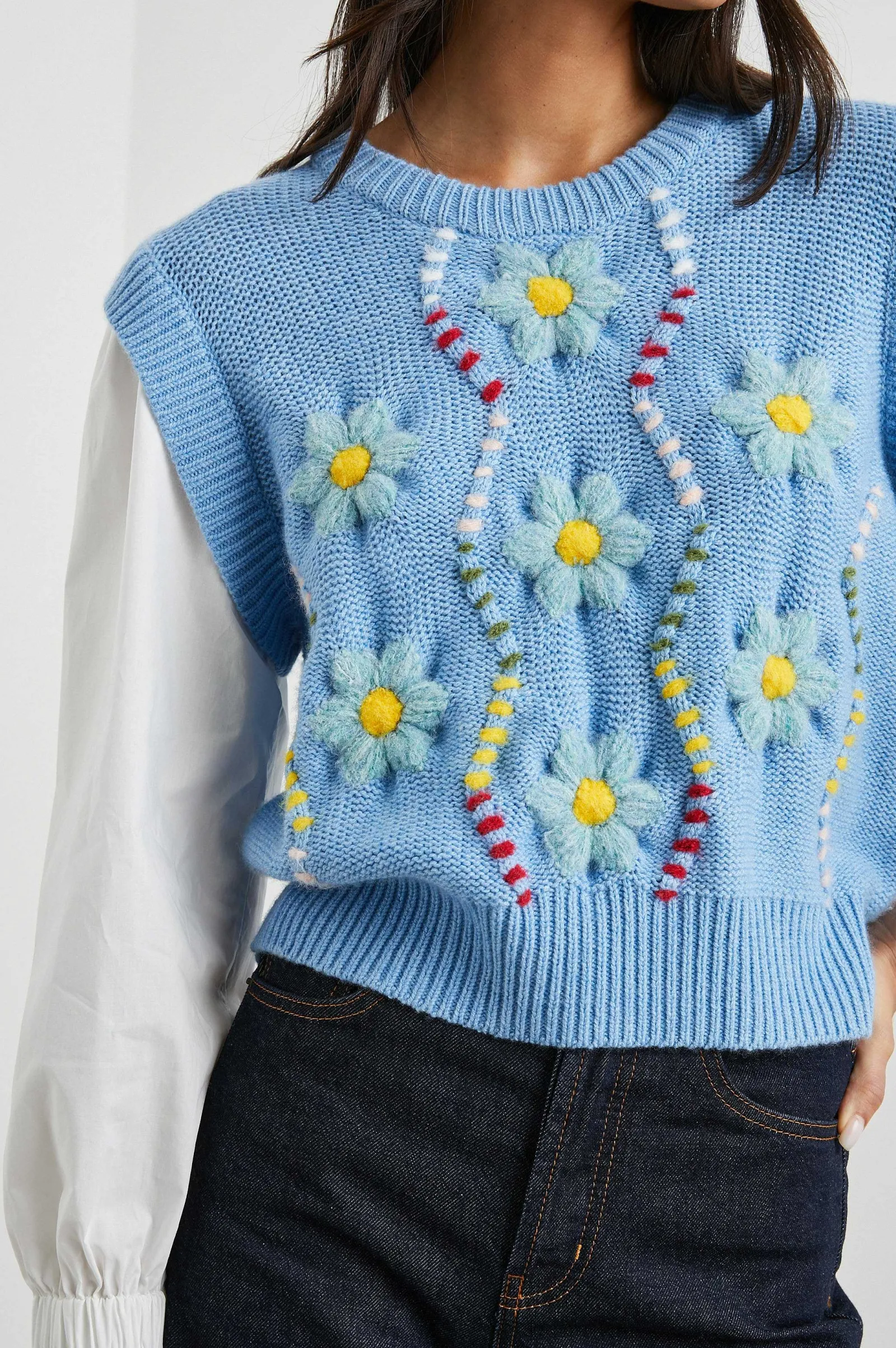 Vrouwen Rails Tess Trui - Blauwe Kabelmaderjes