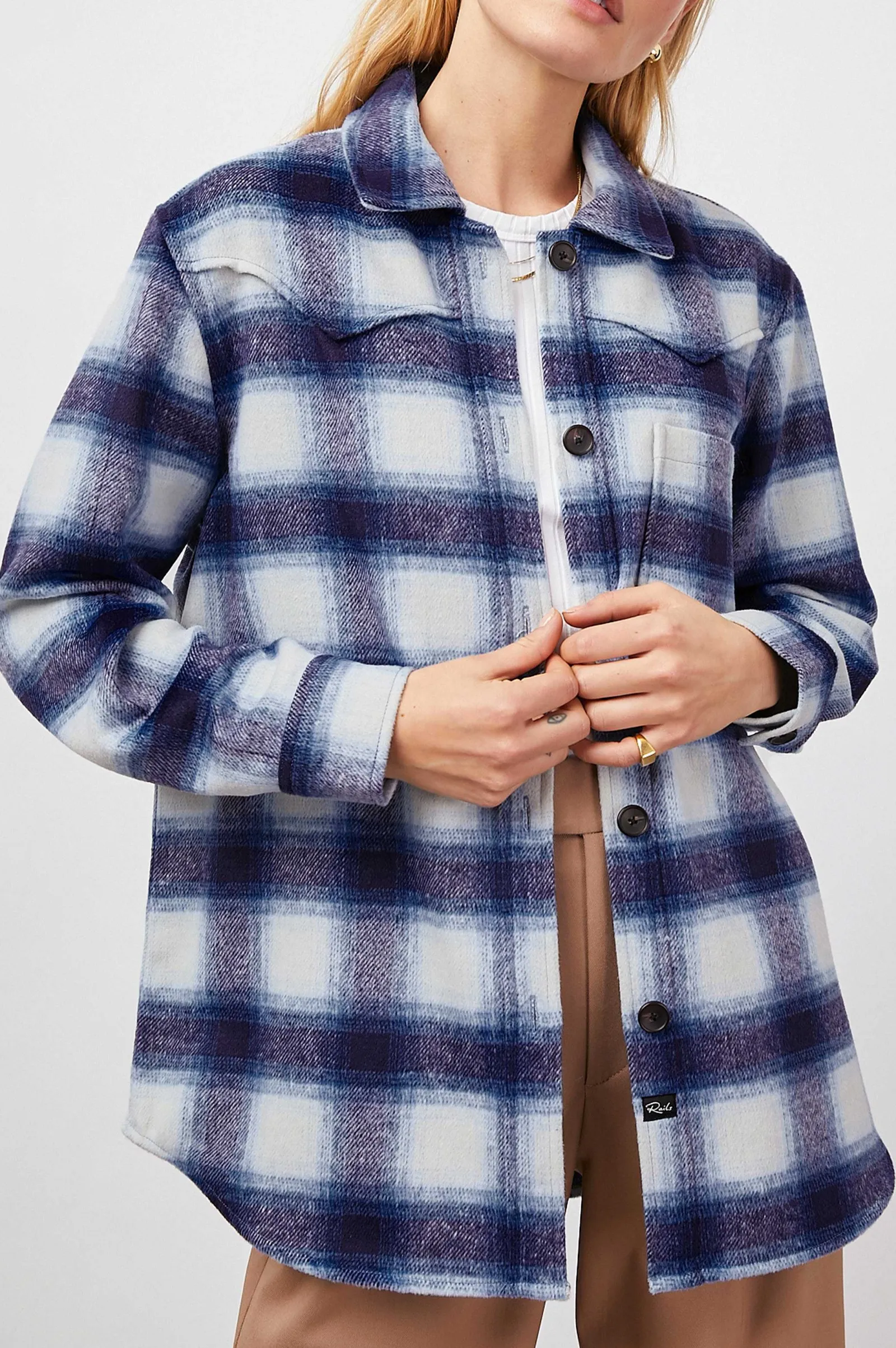 Vrouwen Rails Tripp Shirt Jas - Azure Sapphire