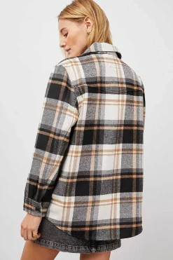 Vrouwen Rails Tripp Shirt Jas - Ivoor Zwart Camel