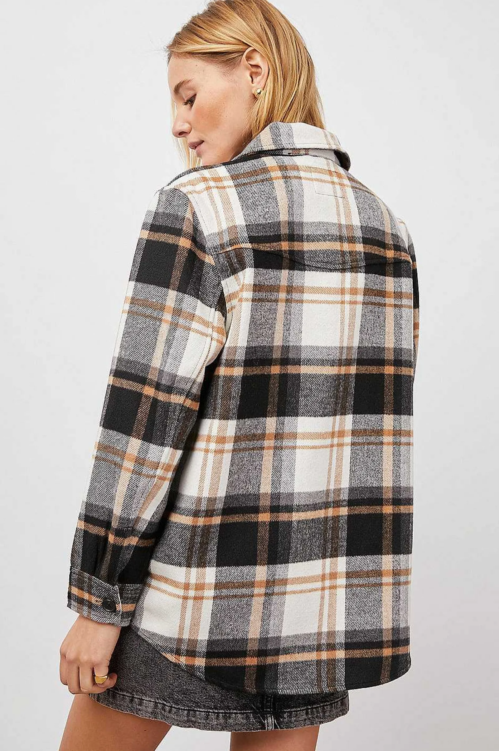 Vrouwen Rails Tripp Shirt Jas - Ivoor Zwart Camel