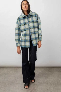 Vrouwen Rails Turner Shirtjas - Kobalt Lime Smoke