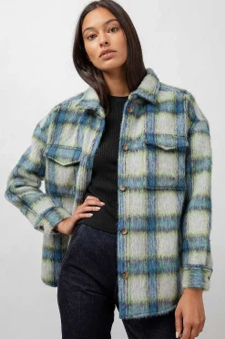 Vrouwen Rails Turner Shirtjas - Kobalt Lime Smoke