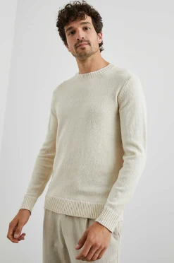 Heren Rails Ves Sweater - Botercreme