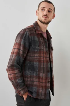 Heren Rails Viggo Overhemdjas - Crimson Shadow Plaid